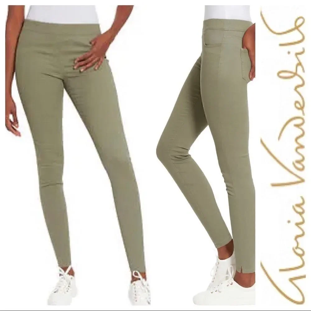GLORIA VANDERBILT Ladies All-Around Slimming Effect Pull On FittedLeg Crop Pants - Picture 1 of 6